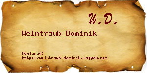 Weintraub Dominik névjegykártya