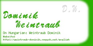 dominik weintraub business card